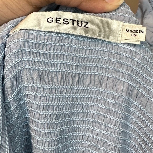 GESTUZ Lazziagz Long Smocked Tiered Fairy Feminine Ruffle Midi Dress Sz 40 - Picture 7 of 11